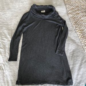 Cowl neck sweater dress